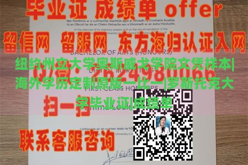 纽约州立大学奥斯威戈学院文凭样本|海外学历定制原版一比一|罗斯托克大学毕业证|成绩单